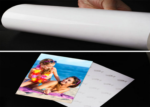 Roll 24 Inch 36 Inch Absorb Printing Ink One Side High Glossy Photo Paper