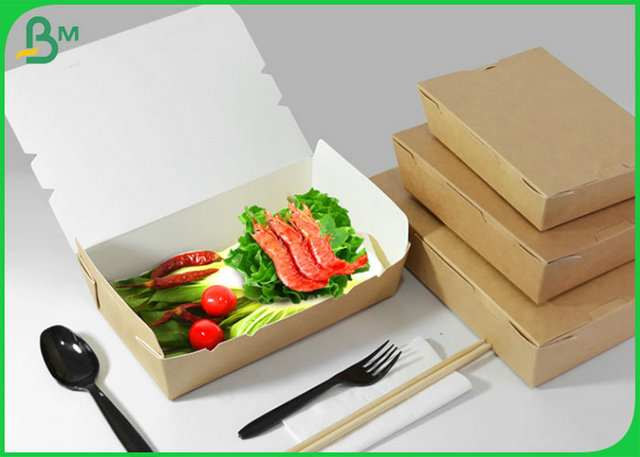 FSC Virgin Pulp Coated Paper Paper Board Untuk Bahan Kotak Makan Siang FSC Virgin Pulp Coated Kraft Paper Board For Lunch Box Material