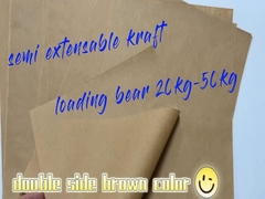 Daur ulang 65 - 150 GSM Brown Extensible Carrie Bag Paper Roll