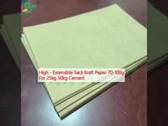 Kertas kraft kantong tinggi 70-100g Untuk 25kg 50kg semen