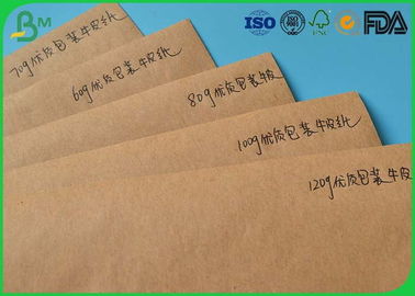 100% Wood Pulp Brown Kraft Liner Paper 35 Gsm - 100gsm Untuk Paper Bag Sampel Gratis