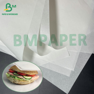 34gsm 40gsm 45gsm Putih atau Brown Greaseproof Paper Roll Untuk Pengemasan Sandwich