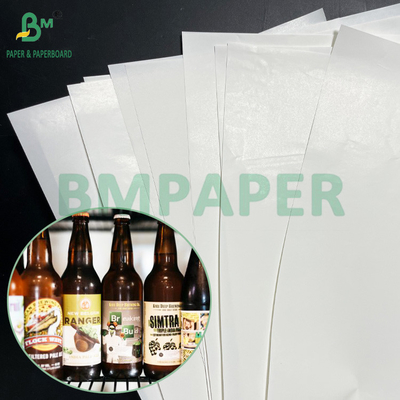 65gsm 70gsm Waterproof Wet Strength C1S Label Paper Untuk Sticker Botol Bir
