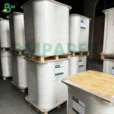 28gm White Straw Wrapping Paper 38mm / 44mm untuk individu dibungkus Restaurant Straw