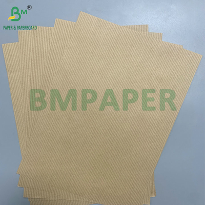 Pulp Kayu Bergaris 60gm 70gm Brown Red Kraft Paper Untuk Kertas Liner Karton