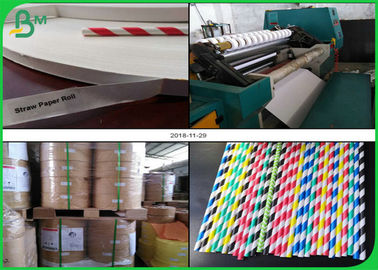 100% Food Gradeable 60gsm 120gsm FSC Printable Straw Paper Untuk Minum