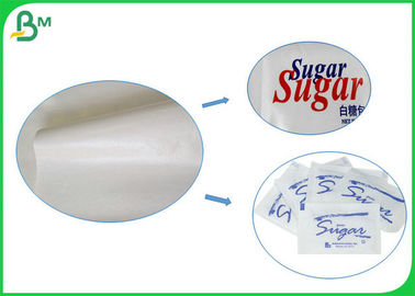 Kelembaban Bukti 40gsm + 10gsm PE Satu Sisi Dilapisi Putih Food Grade Paper Roll Untuk Paket Gula