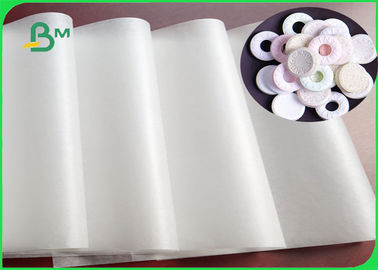 40GSM 50GSM C1S White Paper Rolls Menembus Panas 1020MM Untuk Kemasan Gula