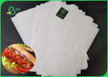 35 / 40GSM Food Grade, MG MF, Kertas Kraft Putih, Gulungan FDA Untuk Kemasan Hamburger