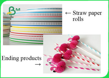 100% Food Grade Pink Straw Paper Rolls 60GSM Dengan FSC Tidak Berbahaya Dan Tidak Berbahaya