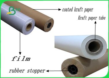 48 Inch 20lb / 75gsm Eco - Friendly Safe Strength Plotter Gulungan Kertas Untuk Printer Hp