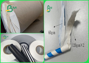 60gsm Dicetak Tanpa Bau Roll Kertas Kraft Yang Tidak Dikelantang Untuk Kertas Sedotan