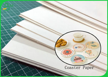 Lembar Kertas Bibulous 300 * 400mm Moisture Absorbent Paper 0.6mm Untuk Papan Coaster