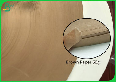 Brown Paper 60G Straw Kertas Berwarna Roll 15MM 27MM Kertas Kraft Untuk Kertas Straw