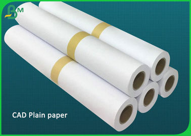 80gsm High Whiteness Roll Plotter CAD Kertas Polos Dari 36 Inch 42 Inch