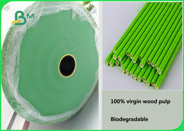 60gsm Ecological Plain Red / Green Kraft Paper Untuk Sedotan Kertas