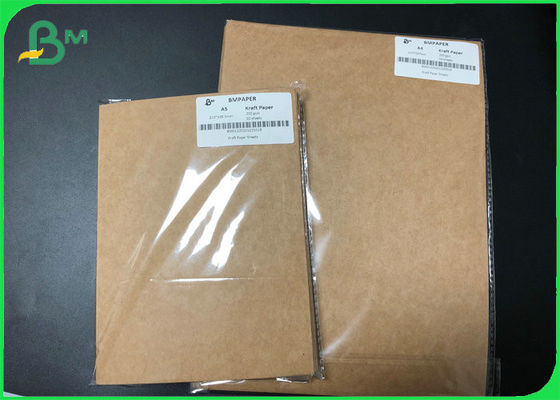 Kemasan makanan ukuran A4 A5 Brown Uncoated Kraft Paper Sheets dengan Sertifikat FDA