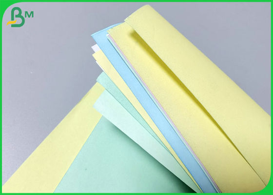 NCR 50gsm Canary Color CFB Carbonless copy Paper Roll Untuk Pembuatan Tanda Terima