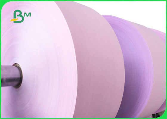 50gsm Pink NCR Paper Roll Untuk Kontrak Penjualan Kecerahan Tinggi 70 × 80cm