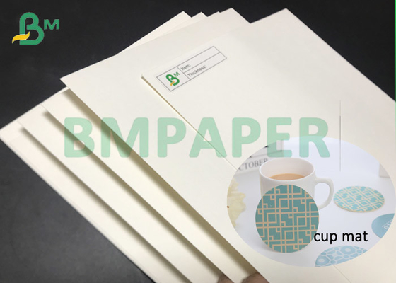 0.7MM 0.9MM Uncoated White Blotting Absorbent Paper Sheet Untuk Cup Mat