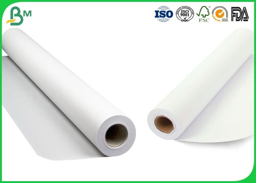 Kelancaran Permukaan Kertas Plotter CAD, 3 Inch Core 80gsm Plotter Roll