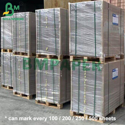 1mm 820gsm 2 sisi Putih Lapisan Laminated Paperboard Dengan Grey Middle Duplex Board