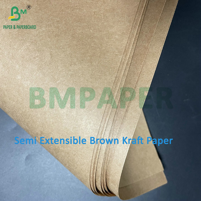 75grs 80grs Brown Semi Extensible Cement Kantong Kraft Paper 1020mm 1120mm