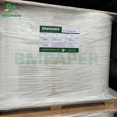24 gram kertas putih & berwarna untuk minum jerami bungkus individu 25,5mm 32mm gulung