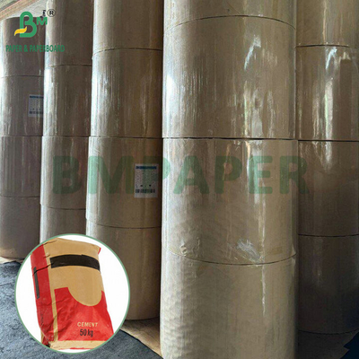 Virgin Wood Pulp 70g 80g 90g Natural Kraft Cement Bag Paper Rolls