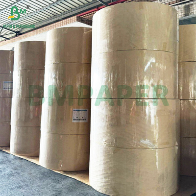 500mm Kekuatan Tinggi 70 90 GSM Brown Pure Kraft Paper Roll Paket Bungkus