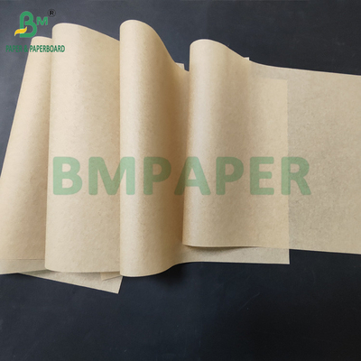 35gm 40gm Brown Greaseproof Sandwich Packaging Paper Untuk Keranjang Makanan 700mm