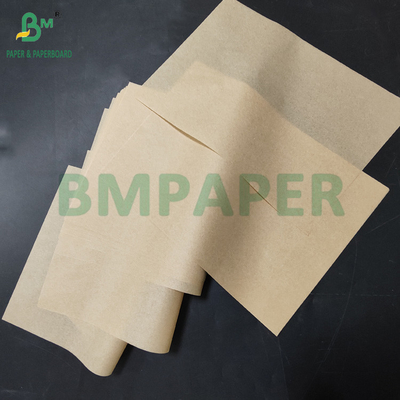 35gm 40gm Brown Greaseproof Sandwich Packaging Paper Untuk Keranjang Makanan 700mm