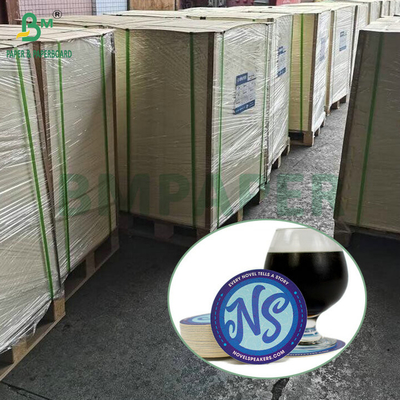 High Pulp Water Absorbent Cardboard 1mm 1.4mm White Beer Mat Paper Untuk Coaster