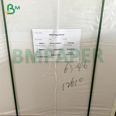 Putih Baik 100lb Gloss Text Kertas Seni Lapisan Kedua Sisi Untuk Printer Offset