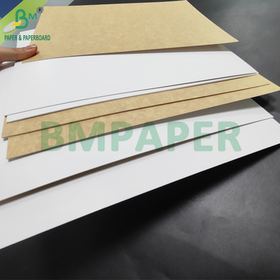 350gm CKB Putih Permukaan Brown Kraft Back Paper Untuk Kotak Salad 25 'x 38'