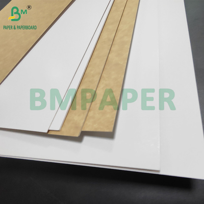 350gm CKB Putih Permukaan Brown Kraft Back Paper Untuk Kotak Salad 25 'x 38'