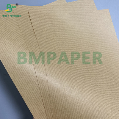 80gm Brown Striped Kraft Paper Gift Wrapper Satu sisi Gloss Kekuatan yang sangat baik