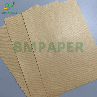 80gm Brown Striped Kraft Paper Gift Wrapper Satu sisi Gloss Kekuatan yang sangat baik