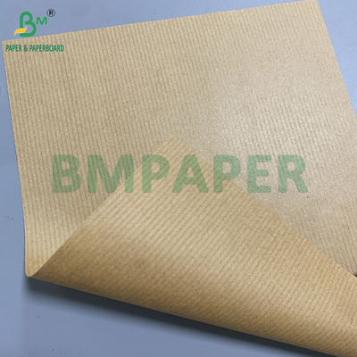 80gm Brown Striped Kraft Paper Gift Wrapper Satu sisi Gloss Kekuatan yang sangat baik
