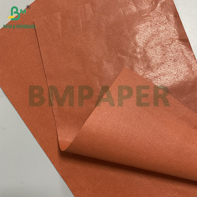 Kertas Kraft Bergaris Merah 42gm Untuk Membungkus Buah Wax Satu Sisi Kertas Ringan Berkualitas Makanan