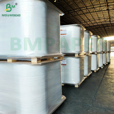 White Eco Straw Wrapped Paper Food Kraft Paper 28gsm Untuk Pengemasan Individu