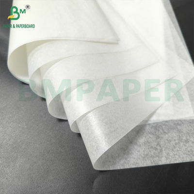 40 GSM Putih Waxed Paper Rolls Waxed di kedua sisi tahan minyak
