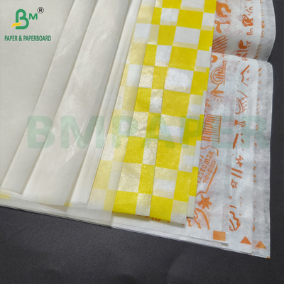 40 GSM Putih Waxed Paper Rolls Waxed di kedua sisi tahan minyak