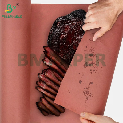 60gm Pink Unwaxed Butcher BBQ Paper Roll Untuk Rokok Daging 18 'x 175 kaki