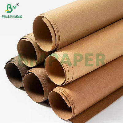 0.3mm 0.55mm 150cm Lebar cokelat kerut Kain Kraft Pra-dicuci Untuk tas tangan