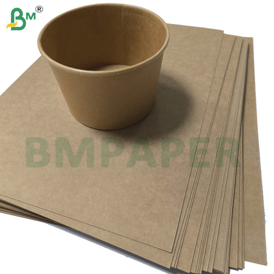 Kertas dasar cangkir cokelat alami biasa 320g + 20g PE Coating Cupstock