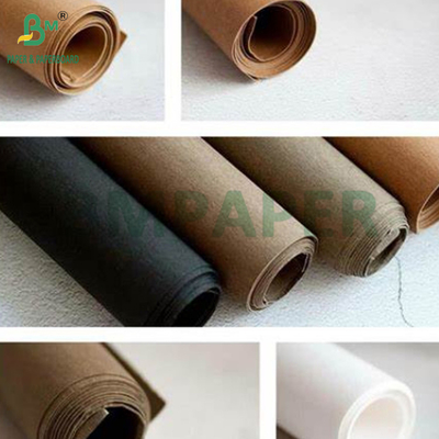 0.35mm 0.55mm Kain kertas kraft yang bisa dicuci untuk tas Tote Waterproof Sewing