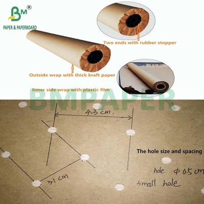 72" x 500 yard 48.8grs 60grs Perforated Kraft Paper Plotter Rolls