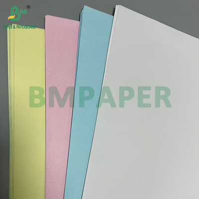 20LB CB Putih CFB Canary CF Pink Karbonless Paper dengan Gambar Hitam 57CM X 87CM