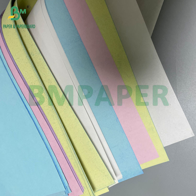 20LB CB Putih CFB Canary CF Pink Karbonless Paper dengan Gambar Hitam 57CM X 87CM